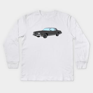 Hand Drawn Oldsmobile Cutlass Supreme Kids Long Sleeve T-Shirt